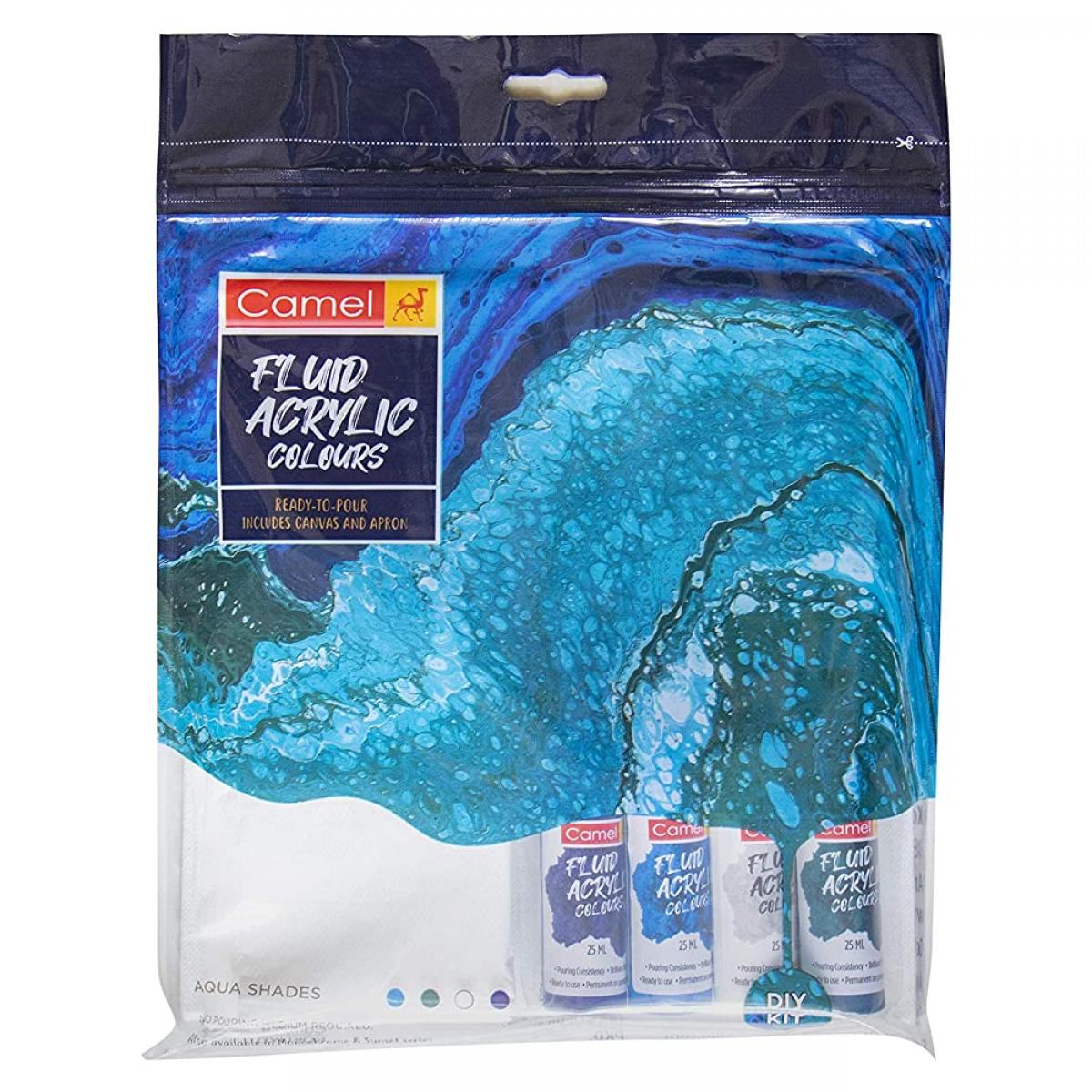 Camel Fluid Acrylic Kit - Aqua Series