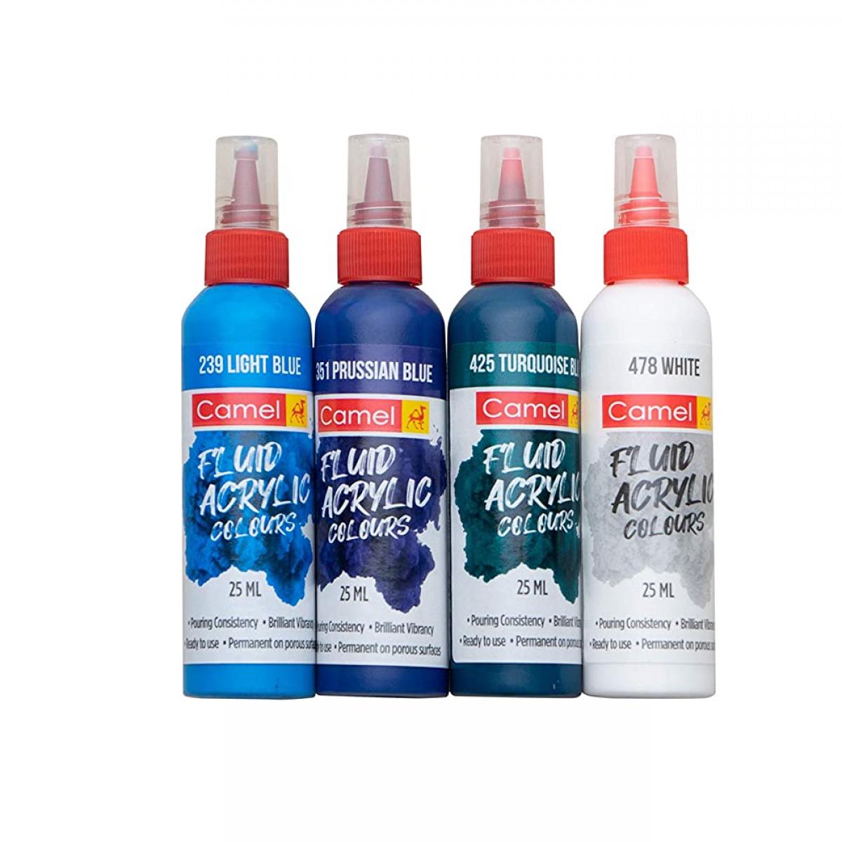 Camel Fluid Acrylic Kit - Aqua Series