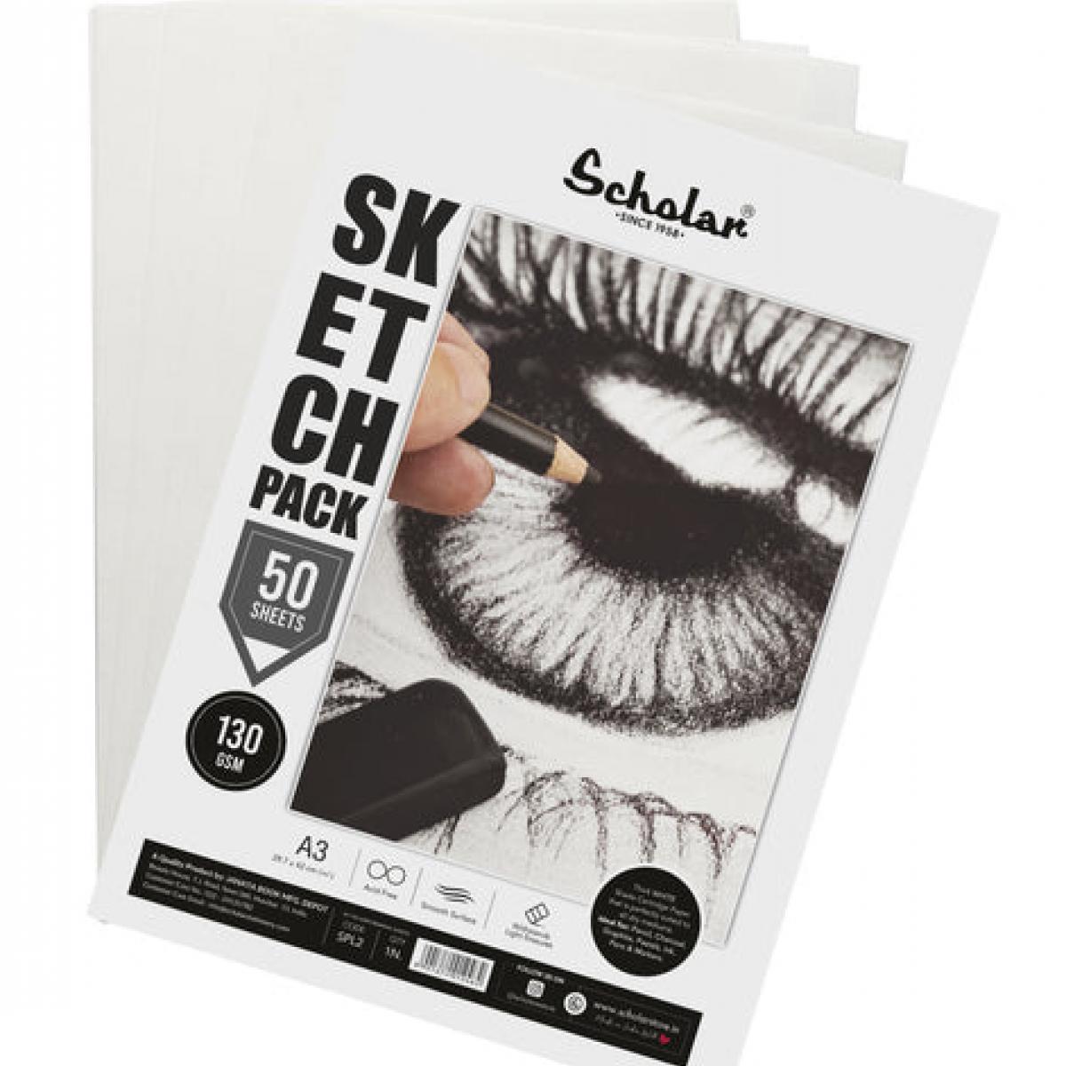 Sketch Pack A3- 130 GSM (White Paper)