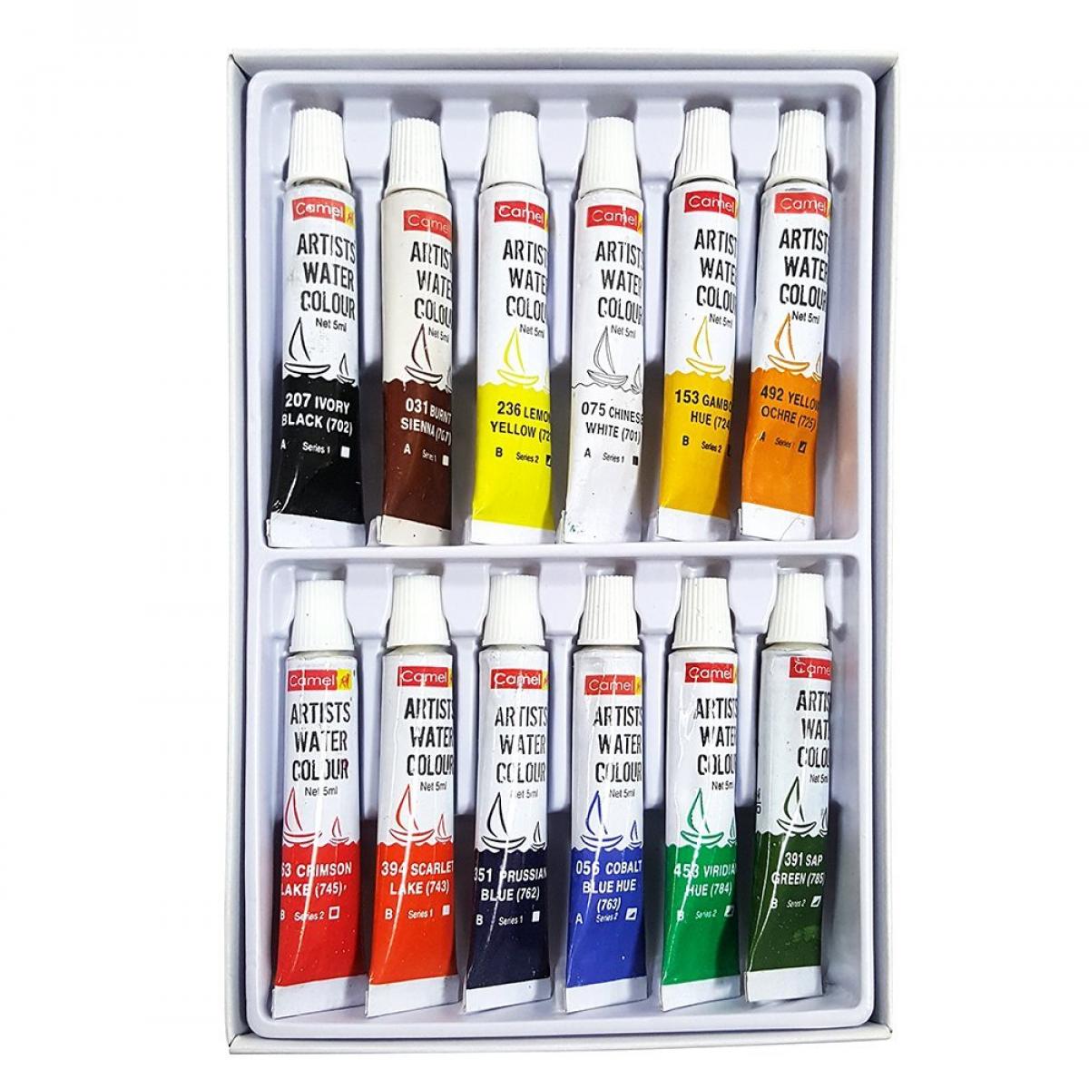 Camel Artist Water Colours Set 5ml x 12 Shades